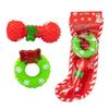 Dog Christmas Gift Box Pet Christmas Stocking Stuffers Durable Interactive Fun Dog Toy Assortment Pack Safe Rubber Chew Toys