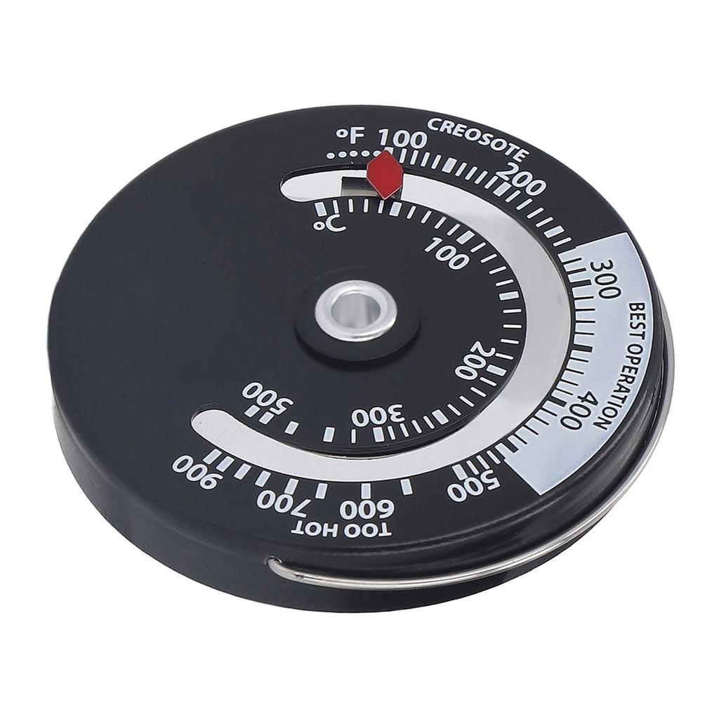 Magnetic Stove Thermometer 0‑500 Celsius Aluminum Alloy Dial Plate High Accuracy Thermometer Gauge for Fireplace