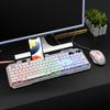 Metal Gaming Keyboard & Mouse Set with Mechanical Feel & Floating Keys