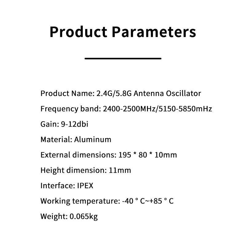 1Pcs High Gain 9/12Dbi 2400-2500/5150-5850Mhz Dual Band 2.4G 5.8G Wifi Wireless Router Module Ap Bridge Amplifier Antenna