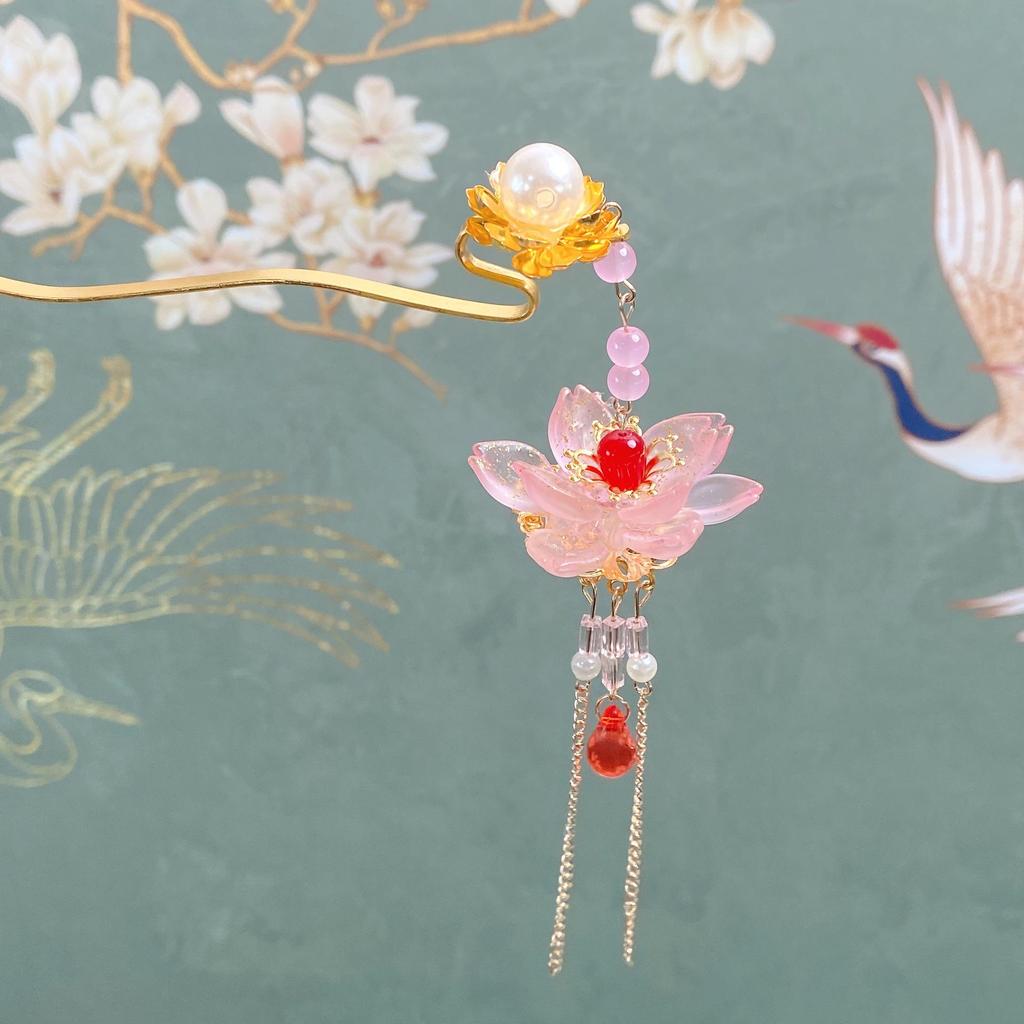 Старинная ретро-китайская шпилька для волос ханьфу для девочек