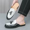 Fashionable Advanced Color Blocking Lightweight Slippers Men Comfortable Loafers Men's Casual Slip On Flats Soft Leather Shoes