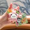 Charming Pvc Flower Panda Keychain With Cute Design Perfect For Keys And Bags