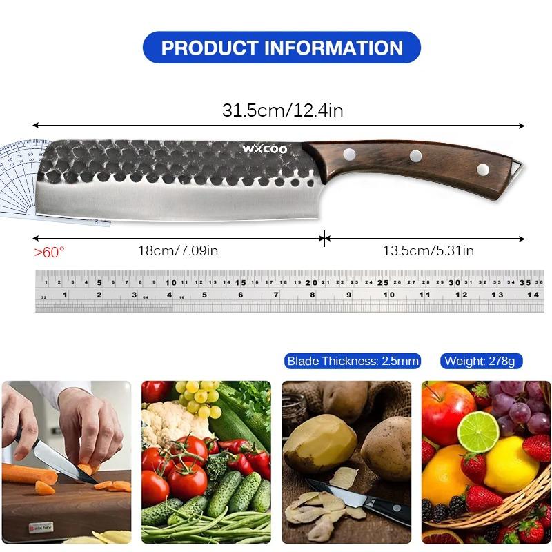 Кухонный нож ручной работы Hammer, костяной нож, многоцелевой кухонный нож, женский мясницкий нож, домашний поварской нож