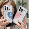 Прозрачный чехол для телефона с рисунком самолета и сердца для пары iPhone 16 15 14 13 12 11 Pro Max XS X XR 8 7 16 Plus Силиконовый противоударный чехол