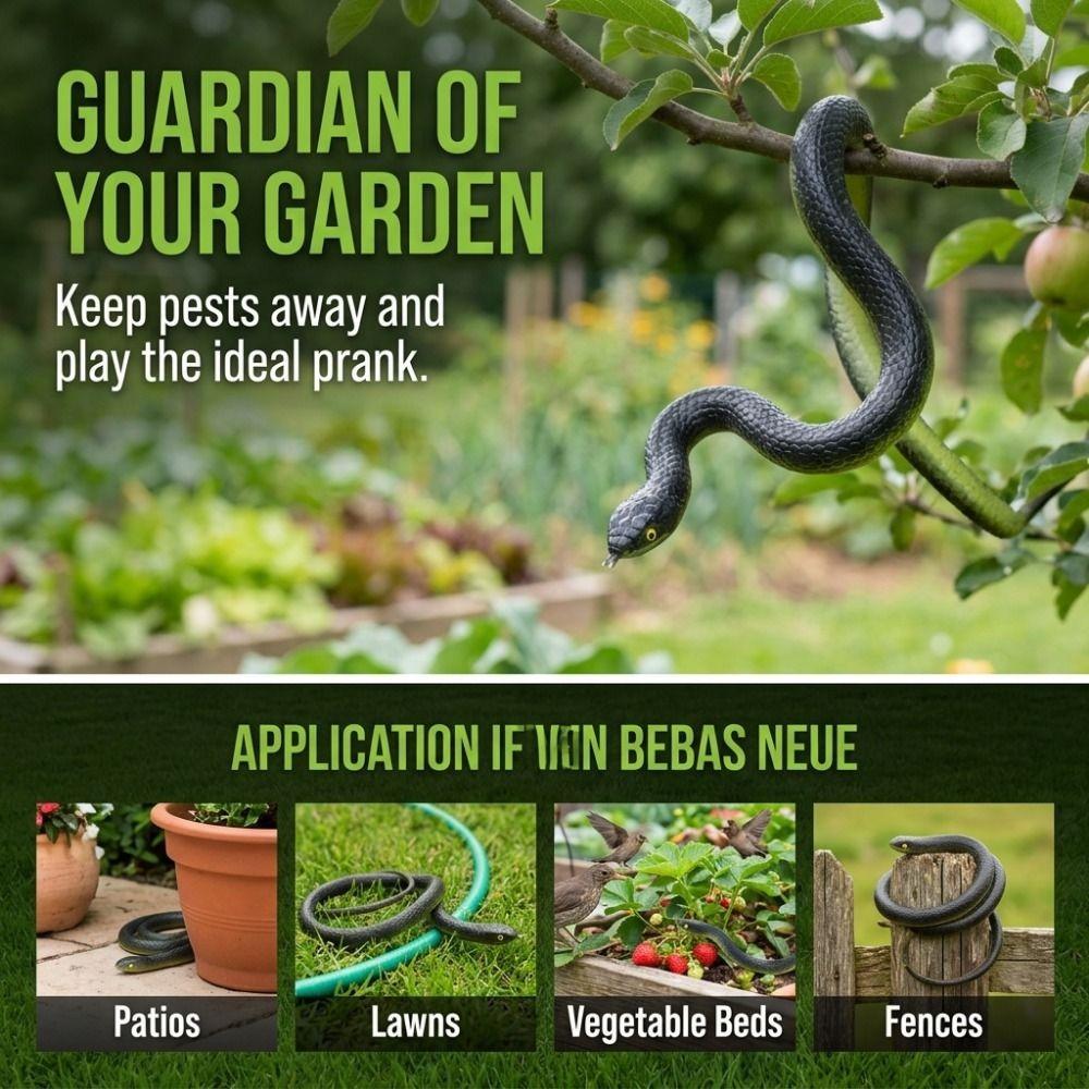 Realistic Fake Snake Lifelike Halloween Prank Props Scare Toy Joke Toys Snake Model Garden Decor
