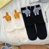 2 пары Новые Мультяшные Милые 3D Носки с Кошачьей Попкой Средней Длины Хлопковые Повседневные Носки Забавные Носки-Яйца с Кошкой для Женщин Девочек Подарок для Пары