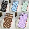 Красочный чехол для телефона с сердечками и кругами любви для iPhone 16 15 14 13 12 11 Pro Max Mini X XR XS Max 7 8 Plus Задняя крышка