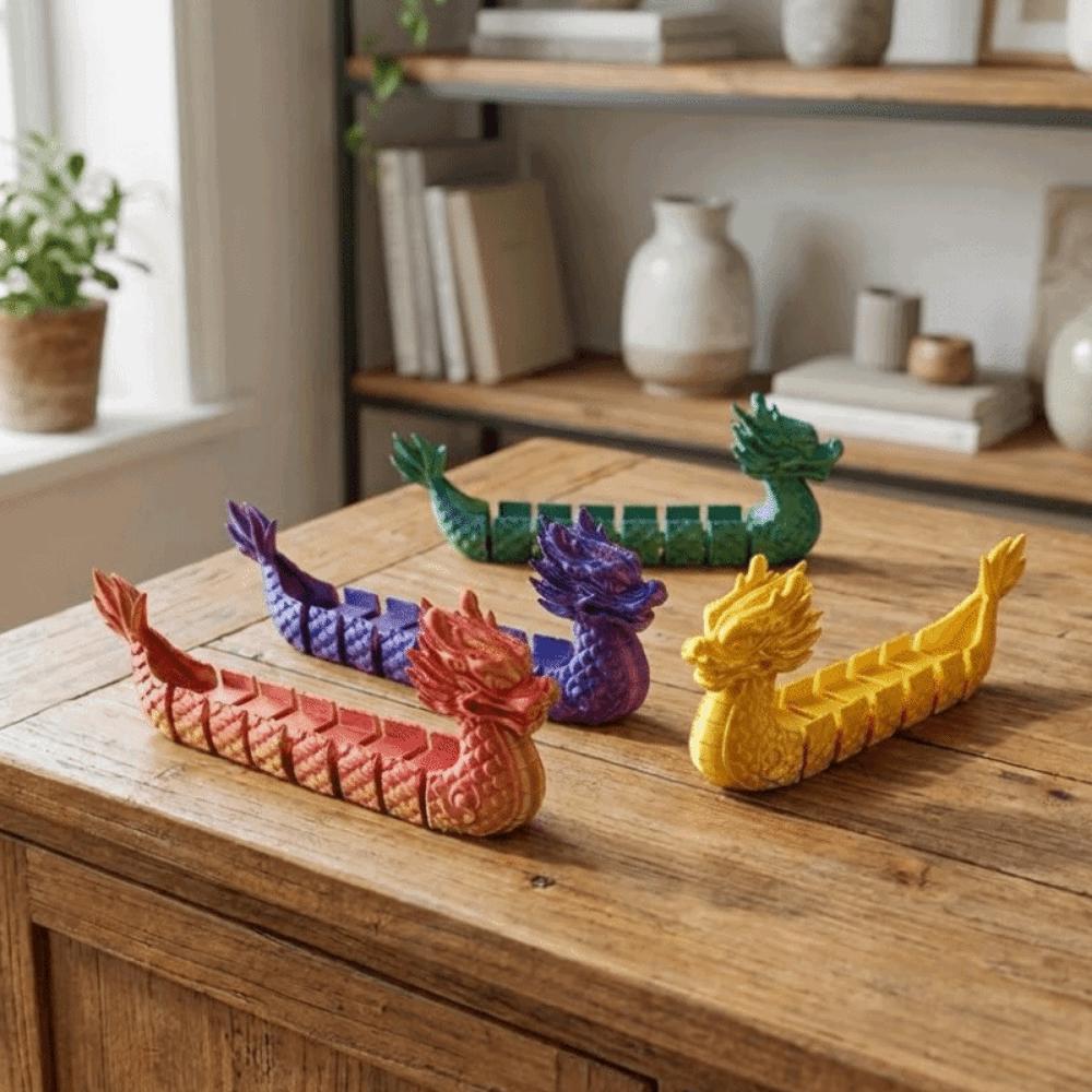 Realistic Articulated Chinese Dragon Cute Dragon Keys Holder  Desktop Ornament