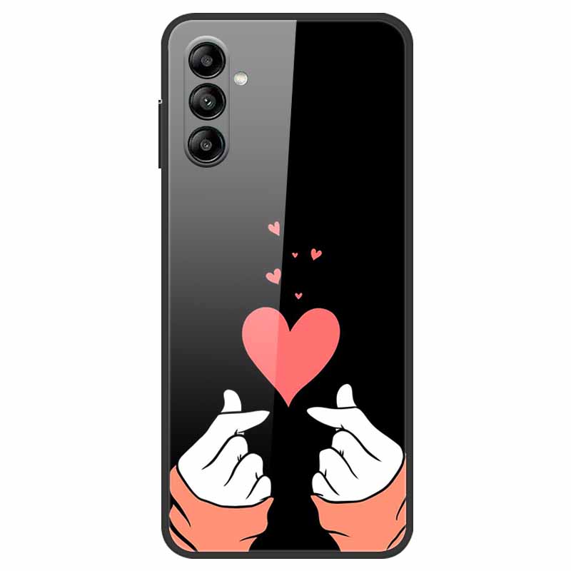 Для Samsung A14 A34 A54 5G Чехол из закаленного стекла Роскошная задняя крышка Жесткие чехлы для Samsung Galaxy A54 A34 A14 Защитный милый чехол