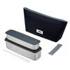 Thermos Bento Box 2 Tier Slim Fresh Lunch Box 815ml Gray Black DSA-805W GY-BK