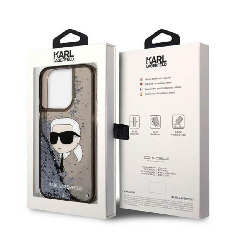 Karl Lagerfeld Liquid Glitter Nft Karl's Head - Etui Iphone 14 Pro Max (Czarny)