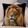 Africa Lion Pillow Case Decor Wild Animal Pattern Print Pillowcase Super Soft Plush Cushion Cover for Car Sofa Home 45x45cm