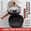 Japanese-style Snow Flat Pot Maifanite Non-Stick Glass Lid Induction Cooker Soup Baby Food Noodle Mini Cooking Pot