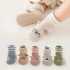 1 Pair Cute Caroon Calf Sock for Infant Baby Boy Girl Spring Autumn Combed Cotton Non-slip Floor Kid Short Sock Cheap Baby Stuff
