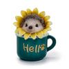 Ubia Hedgehog Cup Piggy Bank xx 11 см Кукольная фигурка Украшение Животное Садовое украшение Ежик H23171 8.5 8.5