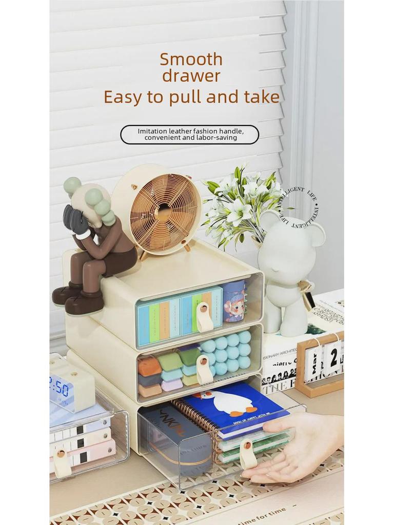 Многослойный настольный ящик для хранения вещей: Креативный, вместительный, многофункциональный ящик для офисных и студенческих канцелярских принадлежностей