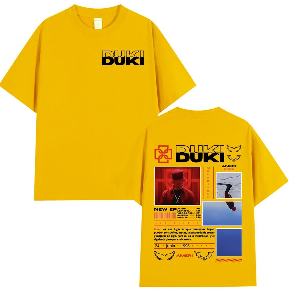 Unisex Rapper Duki Ameri Tour Graphic T-shirts Women Fashion Hip Hop O-Neck T Shirt Comfort Women Short Sleeve T-shirt