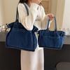 Denim Tote Bag Campus Handbag Women Shoulder Crossbody Bag