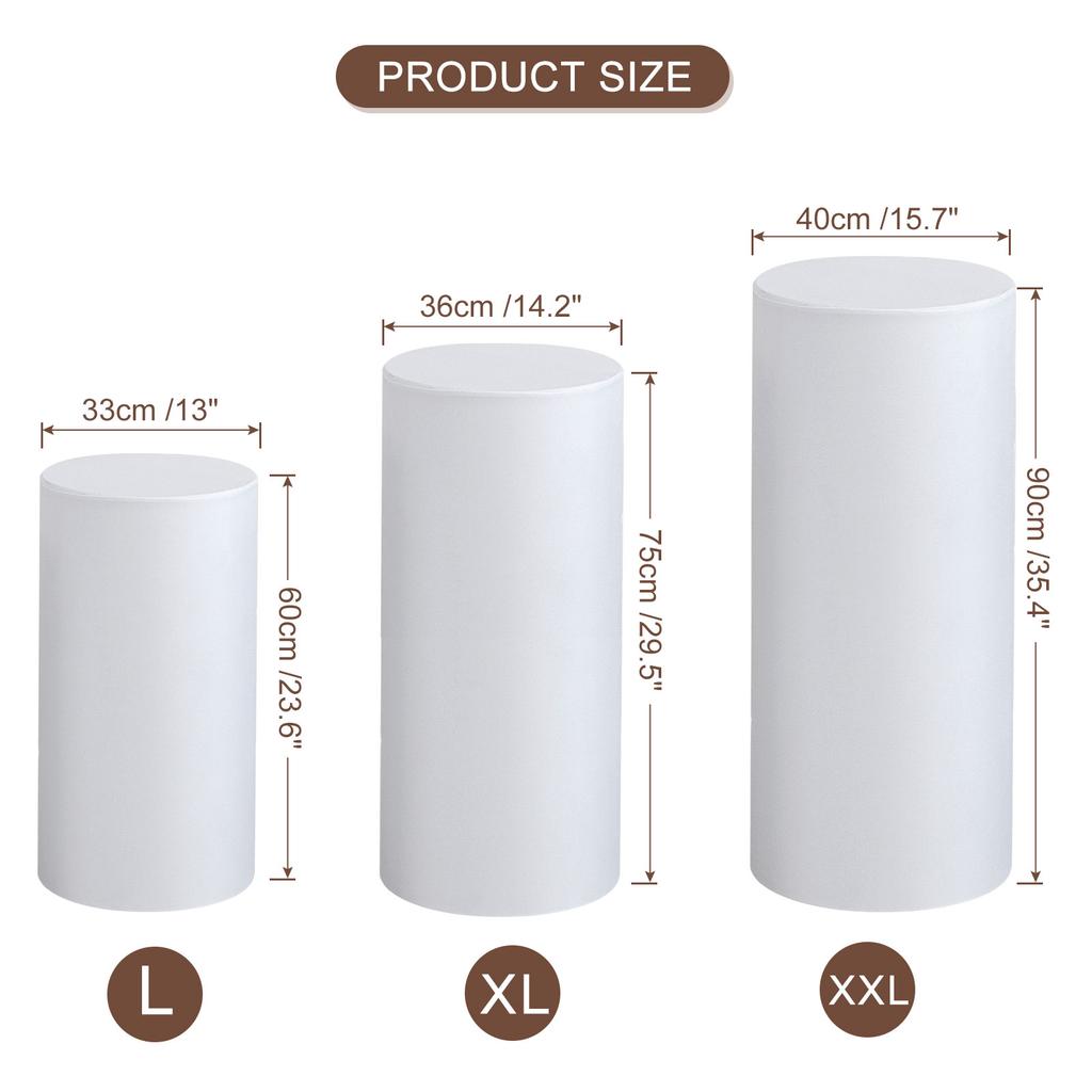 3/5 шт. Чехол для плинтуса, эластичный чехол для пьедестала, колонны, цилиндра, цилиндрические чехлы из спандекса для подставки для украшения на день рождения, свадьбу