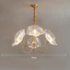 Modern Minimalist Lotus Chandelier Nordic Glass LED Chandelier Bedroom Interior Home Decoration Luxurious Living Room Lighting