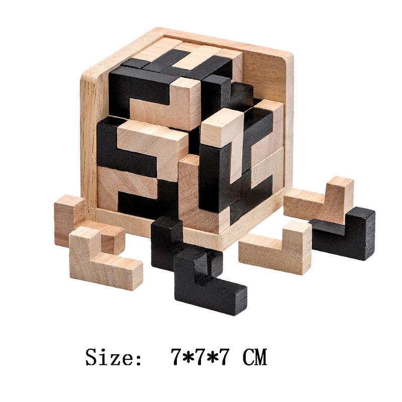 Деревянный замок Kong Ming Lu Ban Lock IQ головоломка Inteligencia Rompecabezas 3D De Madera Монтессори развивающие игрушки