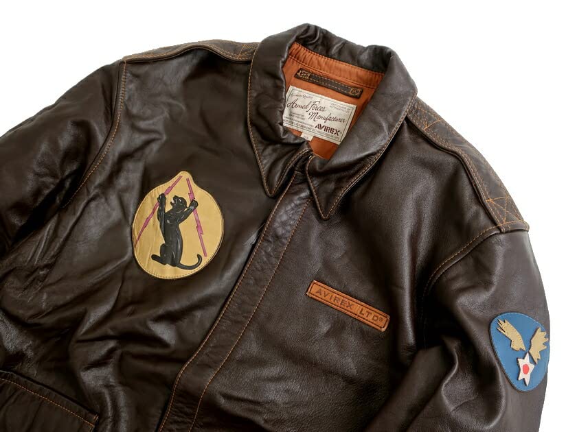 Кожаная куртка ПРОИЗВЕДЕНИЕ ИСКУССТВА БОЛЬШАЯ КРАСИВАЯ КУКЛА 6191051 55 КОРИЧНЕВЫЙ Япония M до японского размера [AVIREX] A-2 Мужская (эквивалент М)