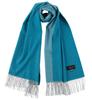 Rv60 Supreme Quality Cashmere Reversible Cashmere Unisex Blue X Light Gray [Cashmee] 100% Stole, Large, Fomalhaut, (T (D2743))