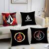 Fashion V-VolcomS LOGO Pillow Case Short Plush Print Cushion Cover Square Throw Pillow Covers Sofa Home Decor