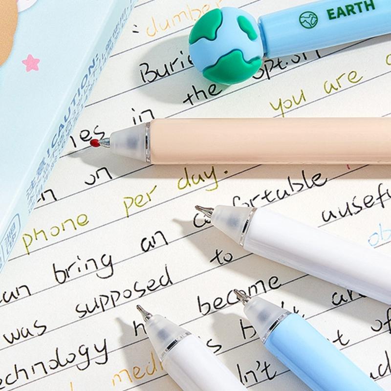 4Pcs Erasable Gel Pen Twist Action Gel Inks Pen 0.5mm Quick Dry Rotatable Gel Inks Pen for Writing Journaling Blue Inks