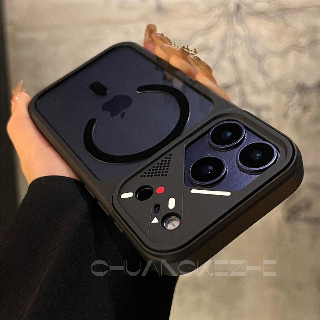 Магнитный прозрачный чехол для iPhone 17 Pro Max с кольцом-подставкой и усиленной защитой от падений