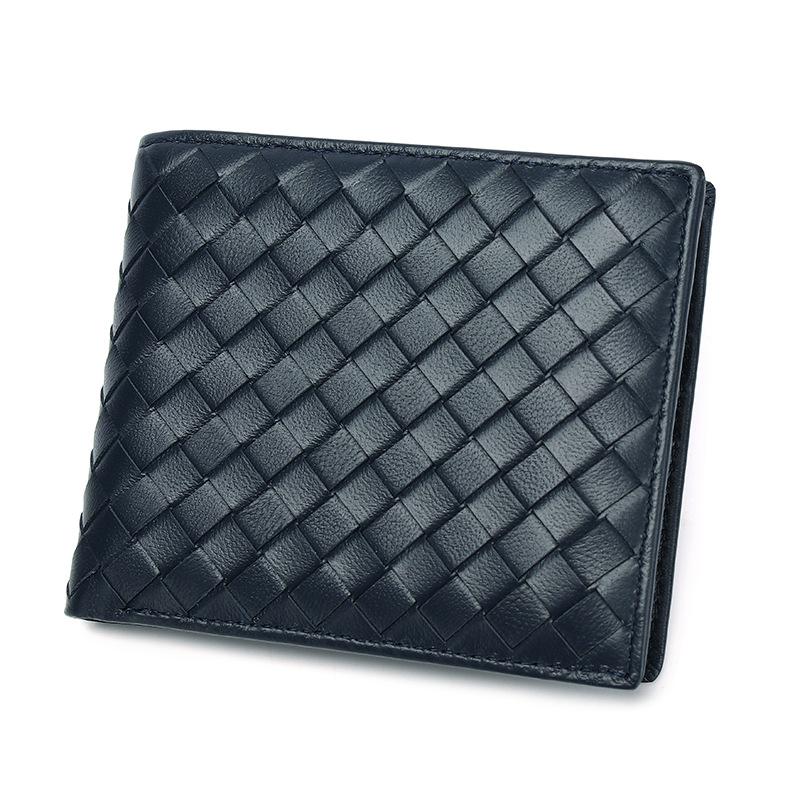 Женский короткий кошелек + кожаный конверт с двойным сгибом, сумка для карт + верхний слой овчины, плетеный кошелек для монет