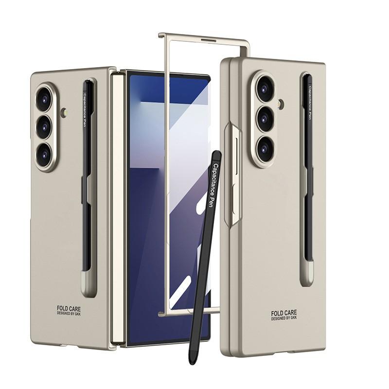 Ultra-Thin Foldable Phone Case Galaxy Z Fold7 With Built-in Stylus Holder Screen Protector