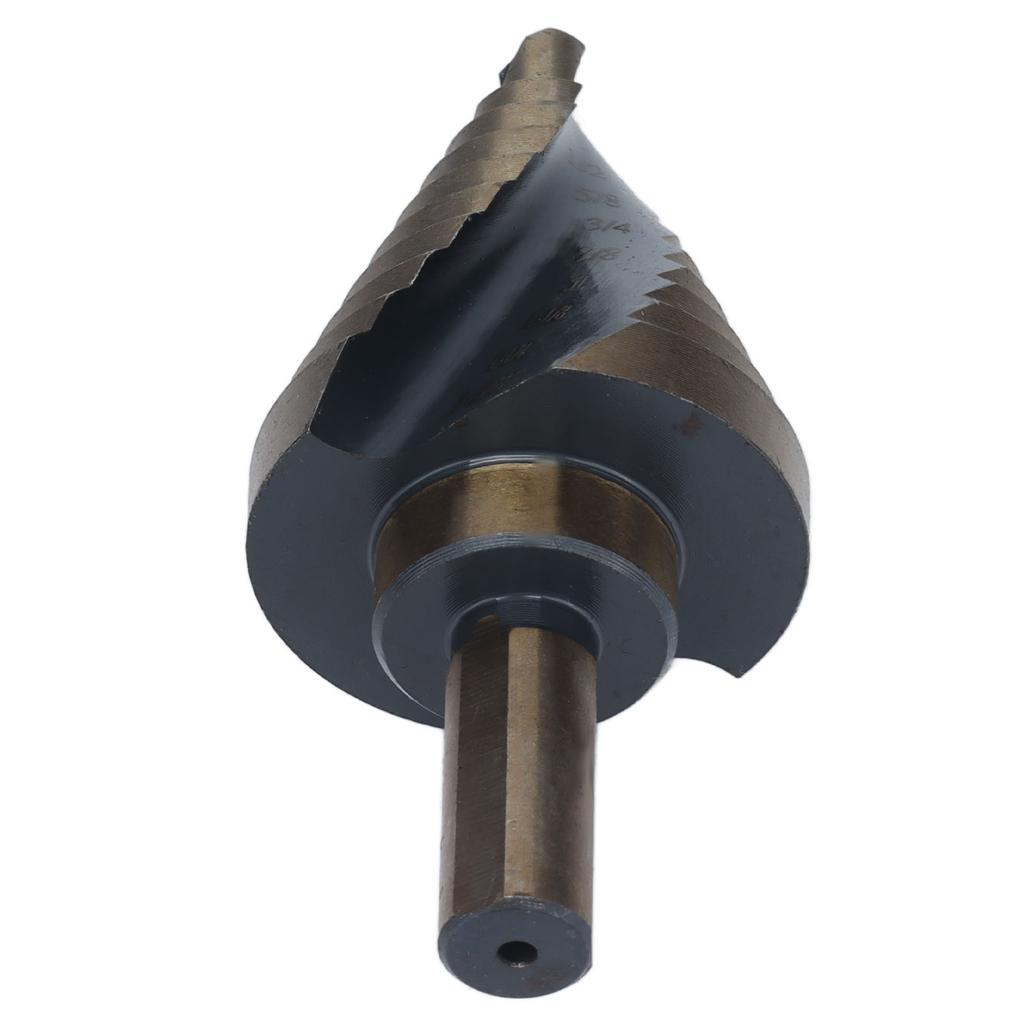 Spiral Step Drill Bit 10 Size Dark Yellow High Speed Steel Grooved Stepped Drills Bits