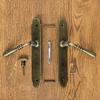 DEVON door handle with WC plate 72 ANTIQUE GOLD