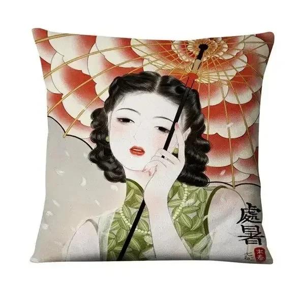 Neoclassical Girl Art Print Decorative Throw Pillow Cover Home Decor Bedroom Room Living Room Sofa Cushion Cover