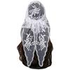 Embroidered Lace Triangle Scarf Flower Headband Lace Headscarf Bandana Headband Elegant Scarf Shawl 135x45cm for Woman