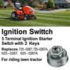 Metal Construction Starter Switch 2 Keys Included Ignition Starter Switch  For Lawn Mower