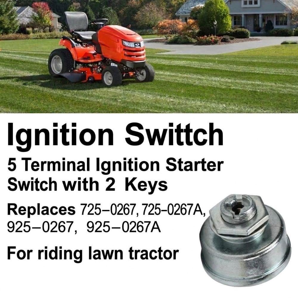 Metal Construction Starter Switch 2 Keys Included Ignition Starter Switch For Lawn Mower