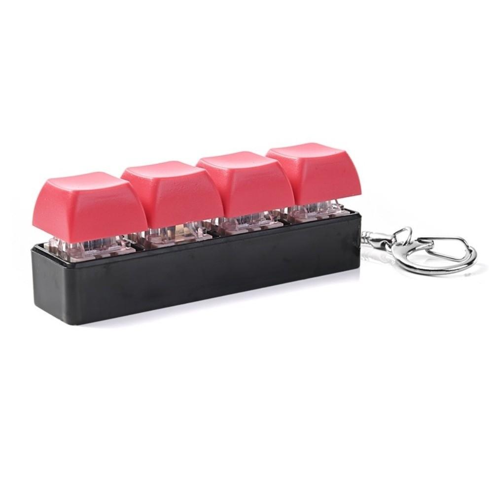 Finger Button Keycap Fidget Keychain Key Cap Clicker Keyboard Cube Keychain Gifts