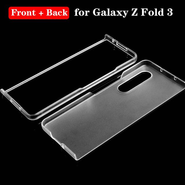 Защитный чехол спереди и сзади для Samsung Galaxy Z Fold 3 2, противоударные прозрачные чехлы из ТПУ для телефонов, чехлы для Galaxy Z Fold 3