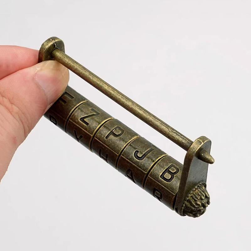 Chinese Retro Antique Vintage Combination Letter Password Lock Padlocks For Jewelry Boxes Valentine's Day Escape Room Props Gift