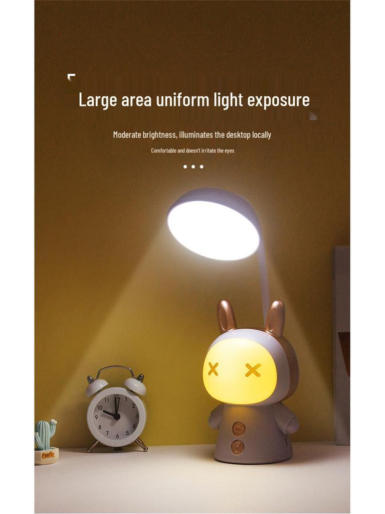 Cartoon LED Eye-Protection Rechargeable Desk Lamp & Night Light