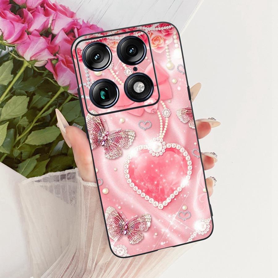 Для Motorola Signature 5G Модный Стиль Элегантный Расписной Чехол-Крышка для Телефона Moto X70 Air Pro Мягкий Силиконовый Черный ТПУ Чехол