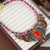 3Pcs/Set Braided Rope Bohemian Necklace Ethnic Style Leisure Necklace Indian Choker  Ladies