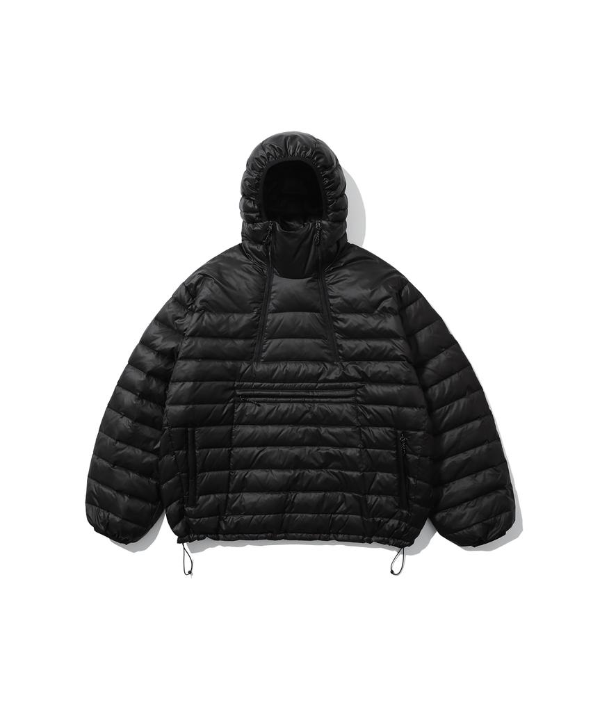 Anglan Duck Down Hooded Anorak Puffer - Black