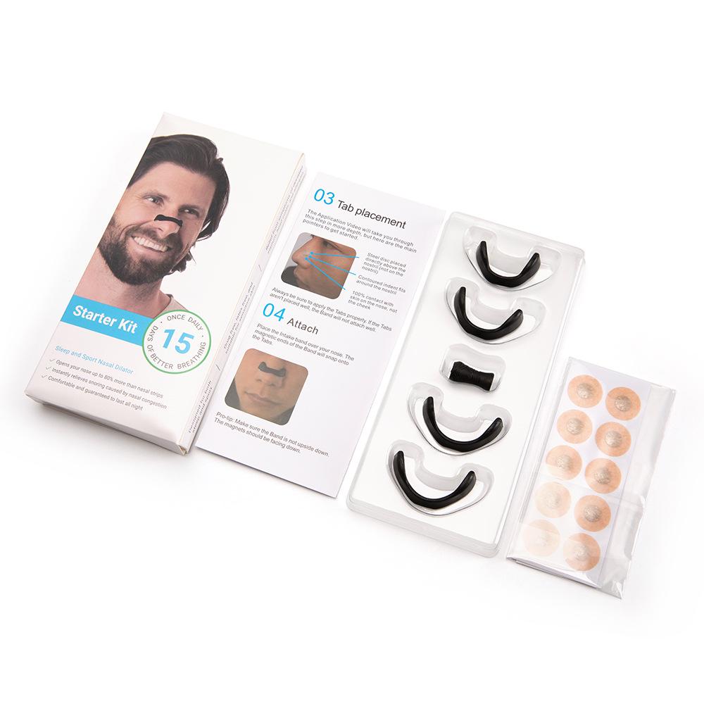 Магнитные назальные полоски и зажимы для носа для улучшения дыхания