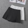 Women's Black High-Waist A-Line Skirt 2024 – Slim Design with Split for Summer