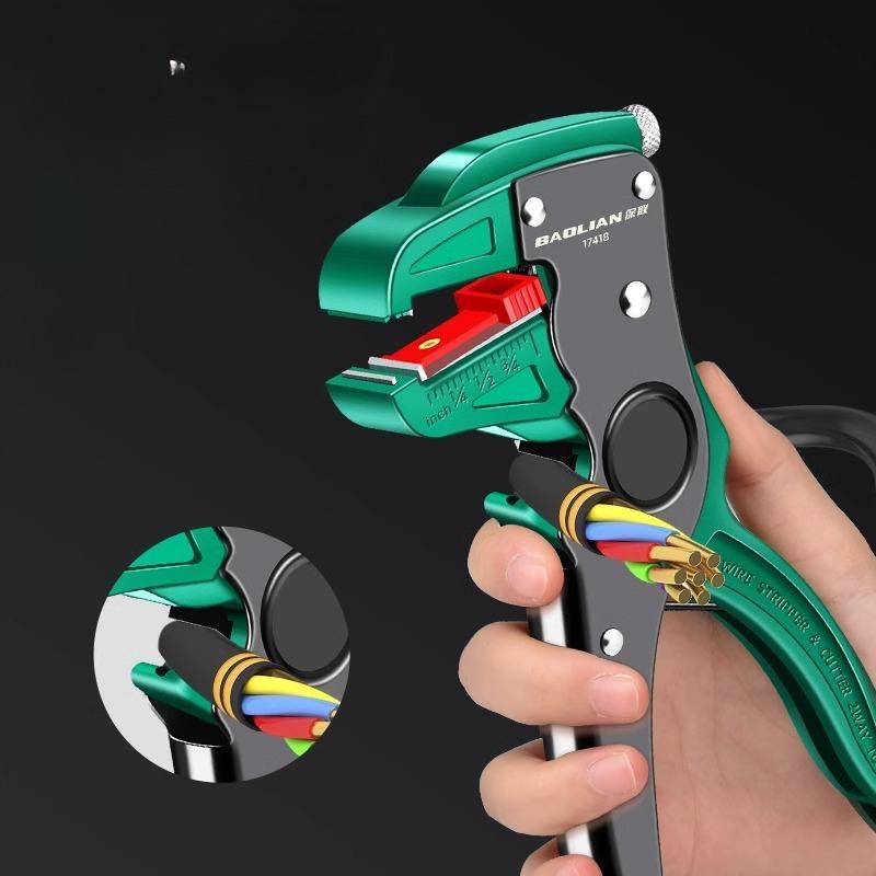 Автоматический стриппер для проводов, резак для плоских проводов, клещи для зачистки, диапазон 0,2–4 мм, регулировка длины, для электрика, многофункциональный