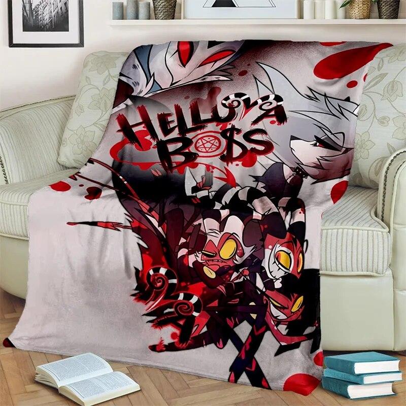 Одеяло с героями мультфильмов Helluva Boss Blitzo для взрослых, мягкое одеяло для дома, спальни, кровати, дивана, пикника, офисного чехла, детское одеяло